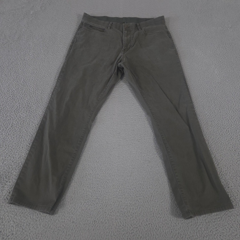 English Laundry Pants Mens 34x29 Green 5-Pocket Tech Stretch Straight Leg Cotton